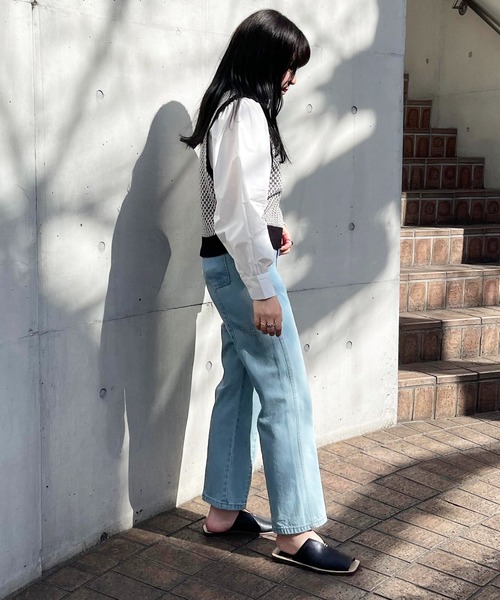 Mysa&Liina(ミーサリーナ)の「柄ベスト布帛ドッキングニットトップス(シャツ/ブラウス・レディース・ブラウン/グリーン/ブラック・FREE)」の12枚目の写真