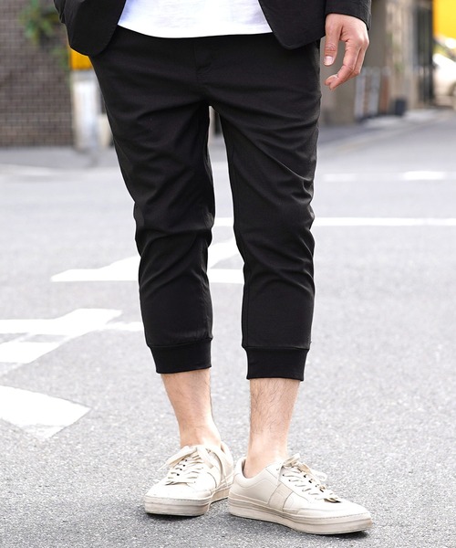 roshell（ロシェル）の「綿麻ストレッチ ジョガーパンツ（チノパンツ・メンズ・ブラック/ネイビー/カーキ/ブラック系その他/グレー系その他/ベージュ系その他/グリーン系その他/グレー系その他2/ライトベージュ/ブルー系その他・MEDIUM/LARGE/X-LARGE/M/L/XL）」の3枚目の写真