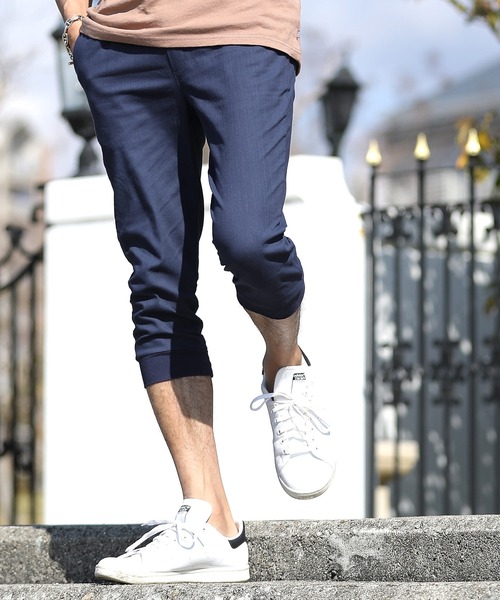 roshell（ロシェル）の「綿麻ストレッチ ジョガーパンツ（チノパンツ・メンズ・ブラック/ネイビー/カーキ/ブラック系その他/グレー系その他/ベージュ系その他/グリーン系その他/グレー系その他2/ライトベージュ/ブルー系その他・MEDIUM/LARGE/X-LARGE/M/L/XL）」の10枚目の写真