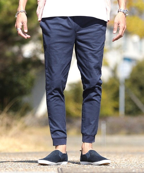 roshell（ロシェル）の「綿麻ストレッチ ジョガーパンツ（チノパンツ・メンズ・ブラック/ネイビー/カーキ/ブラック系その他/グレー系その他/ベージュ系その他/グリーン系その他/グレー系その他2/ライトベージュ/ブルー系その他・MEDIUM/LARGE/X-LARGE/M/L/XL）」の20枚目の写真