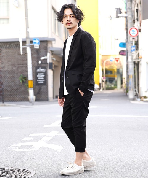 roshell（ロシェル）の「綿麻ストレッチ ジョガーパンツ（チノパンツ・メンズ・ブラック/ネイビー/カーキ/ブラック系その他/グレー系その他/ベージュ系その他/グリーン系その他/グレー系その他2/ライトベージュ/ブルー系その他・MEDIUM/LARGE/X-LARGE/M/L/XL）」の13枚目の写真