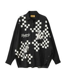 HYSTERIC GLAMOUR | BLACK&WHITE CHECKER オーバーサイズシャツ(シャツ/ブラウス)