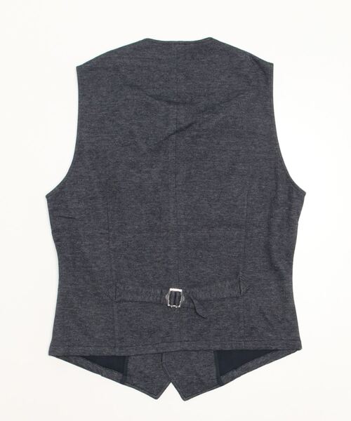 HIGH STREET（ハイストリート）の「HIGH STREET∴BEL&CO綿麻ジャージベスト（スーツベスト・メンズ・カーキ/ネイビー・M/L/LL/S）」の3枚目の写真