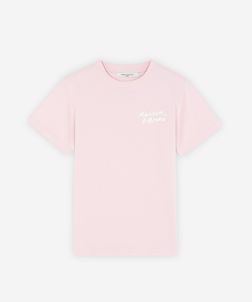Maison Kitsune（メゾンキツネ）の「MINI HANDWRITING CLASSIC TEE-SHIRT（Tシャツ/カットソー・レディース・ホワイト/ライトピンク/ライトグリーン系/ブラック・S/L/XS/M）」の4枚目の写真