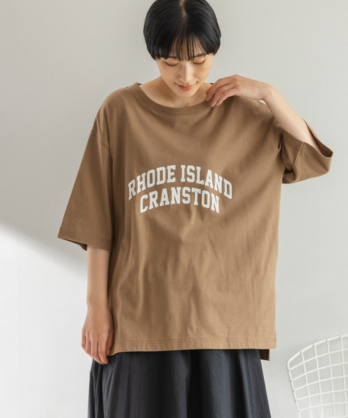 LEPSIM（レプシィム）の「アソートロゴTシャツ　278689（Tシャツ/カットソー・レディース・ブラック/アイボリー/キャメル/オフホワイト・FREE）」の4枚目の写真