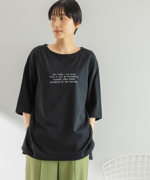 LEPSIM（レプシィム）の「アソートロゴTシャツ　278689（Tシャツ/カットソー・レディース・ブラック/アイボリー/キャメル/オフホワイト・FREE）」の3枚目の写真
