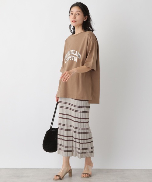 LEPSIM（レプシィム）の「アソートロゴTシャツ　278689（Tシャツ/カットソー・レディース・ブラック/アイボリー/キャメル/オフホワイト・FREE）」の5枚目の写真