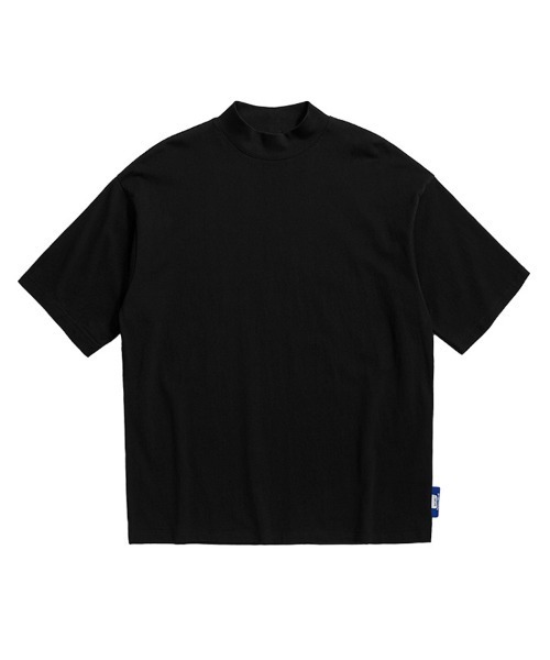 Ressaca(レサーカ)の「モックネック オーバーサイズ 半袖 無地Tシャツ(Tシャツ/カットソー・メンズ・ホワイト/チャコールグレー/ブラック/ベージュ/グレー/オレンジ/グリーン・M/L/XL)」の3枚目の写真