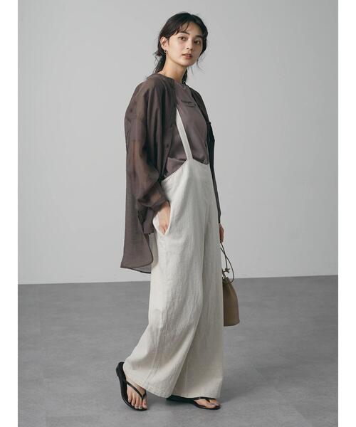 CRAFT STANDARD BOUTIQUE（クラフトスタンダードブティック）の「バンドカラーシアーシャツ　＊（シャツ/ブラウス・レディース・ブラウン/ミント・FREE）」の12枚目の写真