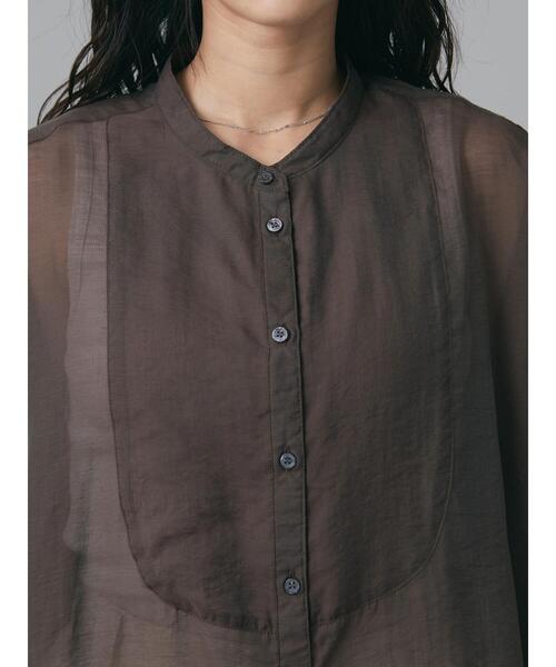 CRAFT STANDARD BOUTIQUE（クラフトスタンダードブティック）の「バンドカラーシアーシャツ　＊（シャツ/ブラウス・レディース・ブラウン/ミント・FREE）」の16枚目の写真