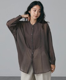 CRAFT STANDARD BOUTIQUE | バンドカラーシアーシャツ　＊(シャツ/ブラウス)