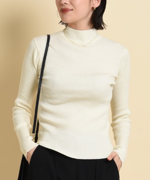 INTERPLANET(インタープラネット)の「12G 2×2リブプルオーバー(ニット/セーター・レディース・パープル/グリーン/アイボリー/ブラック・FREE)」の6枚目の写真