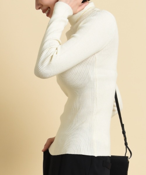 INTERPLANET(インタープラネット)の「12G 2×2リブプルオーバー(ニット/セーター・レディース・パープル/グリーン/アイボリー/ブラック・FREE)」の7枚目の写真