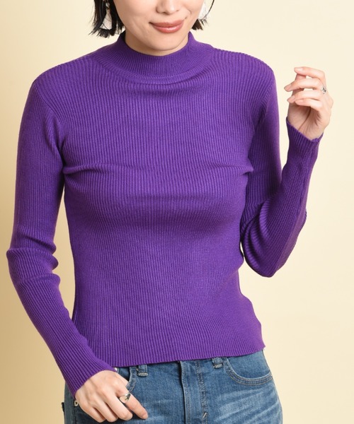 INTERPLANET(インタープラネット)の「12G 2×2リブプルオーバー(ニット/セーター・レディース・パープル/グリーン/アイボリー/ブラック・FREE)」の21枚目の写真