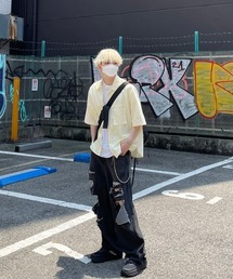 XU | 【XU/エックスユー】damage wide denim pants/ワイドデニム デニムパンツ ダメージデニム クラッシュデニム(デニムパンツ)