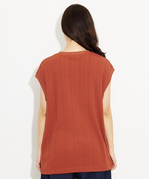 X-girl(エックスガール)の「DEFORMED RIB TANK TOP/リブ タンクトップ(タンクトップ・レディース・ライトグリーン/ホワイト/チャコールグレー/ブラウン・M/S)」の7枚目の写真