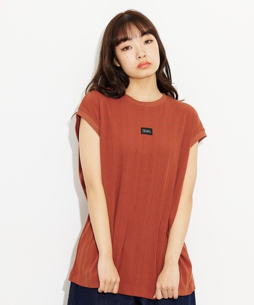 X-girl(エックスガール)の「DEFORMED RIB TANK TOP/リブ タンクトップ(タンクトップ・レディース・ライトグリーン/ホワイト/チャコールグレー/ブラウン・M/S)」の14枚目の写真