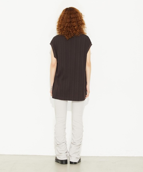 X-girl(エックスガール)の「DEFORMED RIB TANK TOP/リブ タンクトップ(タンクトップ・レディース・ライトグリーン/ホワイト/チャコールグレー/ブラウン・M/S)」の21枚目の写真