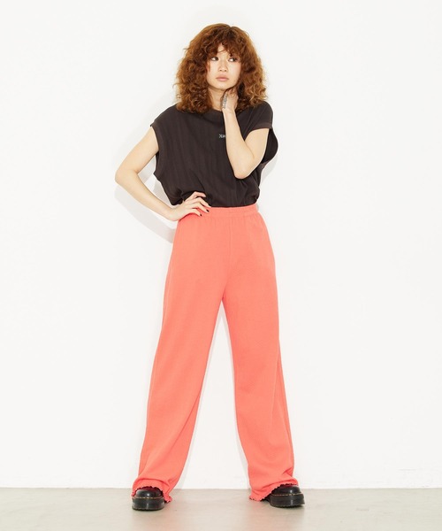 X-girl(エックスガール)の「DEFORMED RIB TANK TOP/リブ タンクトップ(タンクトップ・レディース・ライトグリーン/ホワイト/チャコールグレー/ブラウン・M/S)」の20枚目の写真