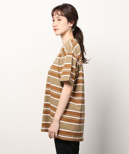 Carhartt WIP（カーハートダブリューアイピー）の「[carhartt WIP/カーハートダブリューアイピー] CORFIELD マルチボーダーショートスリーブTシャツ（Tシャツ/カットソー・レディース・ブラウン/ブルー/ベージュ・M/L）」の17枚目の写真