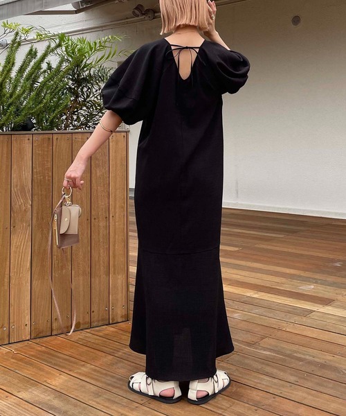 CAPRICIEUX LE'MAGE（カプリシューレマージュ）の「パフマーメイドワンピース（ワンピース・レディース・ブラック/ベージュ/グレイッシュベージュ/キャメル・FREE/SMALL）」の18枚目の写真