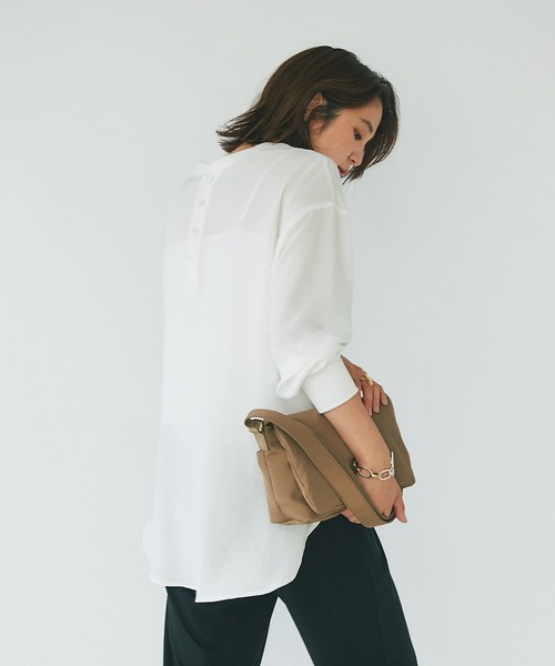 RIVE DROITE（リヴドロワ）の「R.good/アールドットグッド/パフィーフラップバッグ（ショルダーバッグ・レディース・ベージュ/ブラック・FREE）」の10枚目の写真