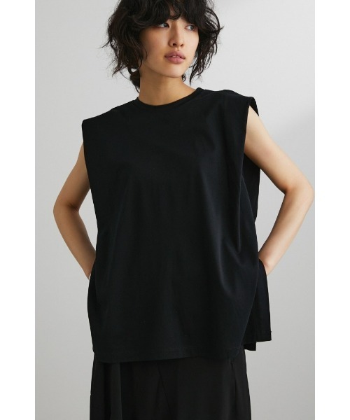 STYLEMIXER(スタイルミキサー)の「ショルダータックタンク(タンクトップ・レディース・ブラウン/ホワイト/ブラック・FREE)」の3枚目の写真