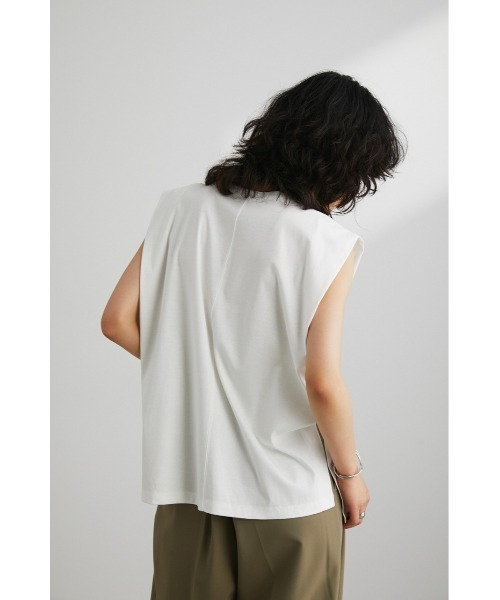 STYLEMIXER(スタイルミキサー)の「ショルダータックタンク(タンクトップ・レディース・ブラウン/ホワイト/ブラック・FREE)」の9枚目の写真