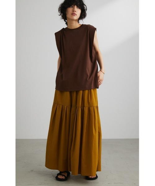 STYLEMIXER(スタイルミキサー)の「ショルダータックタンク(タンクトップ・レディース・ブラウン/ホワイト/ブラック・FREE)」の22枚目の写真