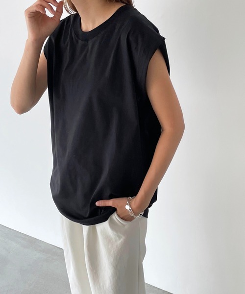 CANAL JEAN(キャナルジーン)の「El mar(エルマール) ワイドショルダータンクトップ(タンクトップ・レディース・ブラック・ONE SIZE)」の4枚目の写真