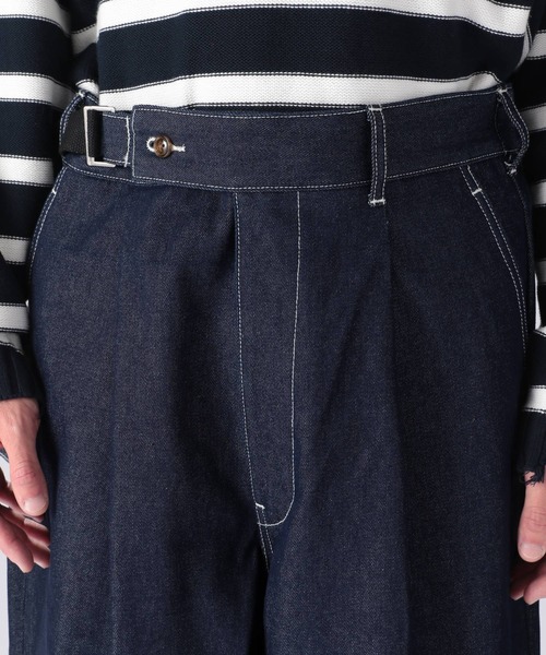 niko and...（ニコアンド）の「[niko and ...JEANS 2022AW]サイドベルトデニム（デニムパンツ・メンズ・インディゴブルー/ベージュ/ブルー・LARGE/MEDIUM）」の10枚目の写真