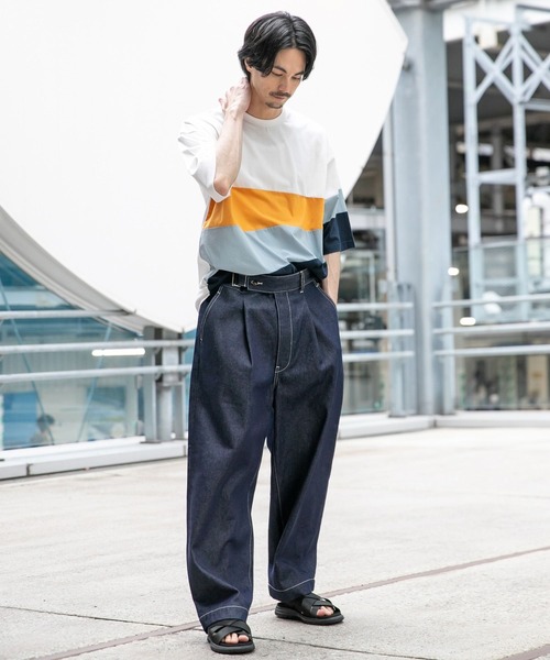 niko and...（ニコアンド）の「[niko and ...JEANS 2022AW]サイドベルトデニム（デニムパンツ・メンズ・インディゴブルー/ベージュ/ブルー・LARGE/MEDIUM）」の19枚目の写真