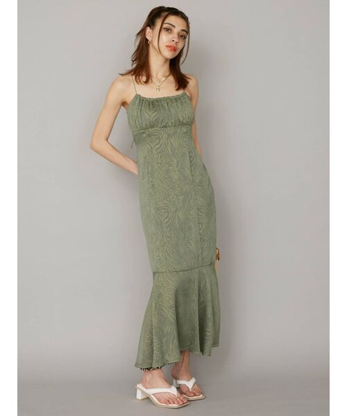 EVRIS（エヴリス）の「アニマルロングワンピース（ワンピース・レディース・ブラック/グリーン・FREE）」の2枚目の写真