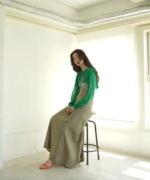 TINA：JOJUN | レーヨン麻 フレアロングスカート TINA：JOJUN(スカート)