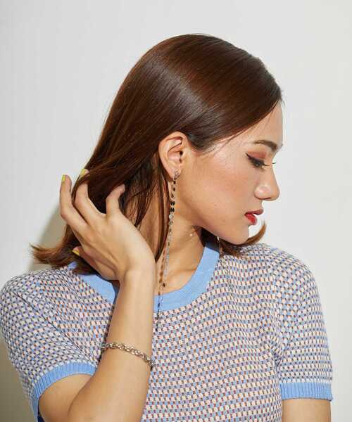 L.H.P(エルエイチピー)の「courage/クラージュ/チェーンピアス(ピアス(両耳用)・レディース・シルバー/ゴールド・F)」の3枚目の写真