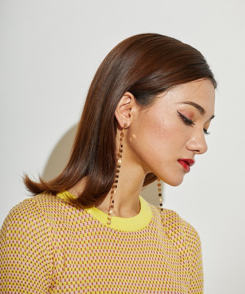 L.H.P(エルエイチピー)の「courage/クラージュ/チェーンピアス(ピアス(両耳用)・レディース・シルバー/ゴールド・F)」の2枚目の写真