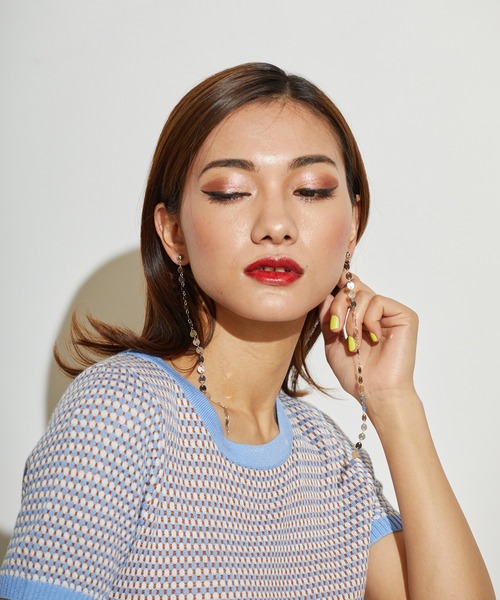 L.H.P(エルエイチピー)の「courage/クラージュ/チェーンピアス(ピアス(両耳用)・レディース・シルバー/ゴールド・F)」の6枚目の写真
