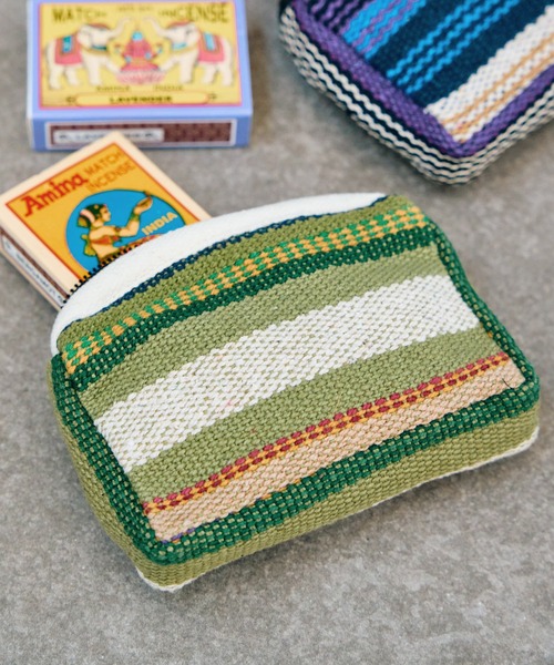 チャイハネ（チャイハネ）の「【チャイハネ】ネパール手織りコットンコインパース（コインケース・レディース・ホワイト×ブルー/パープル/イエロー系その他/ラベンダー/ブルー/ホワイト/グリーン/レッド/ブルー系その他/ダークブルー/グリーン系その他・FREE）」の4枚目の写真