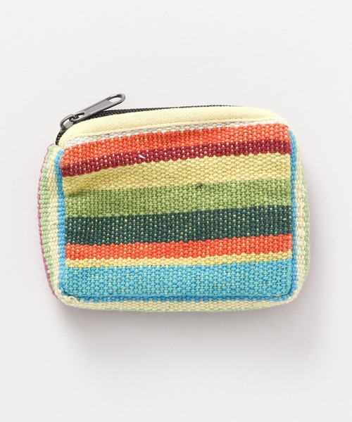 チャイハネ（チャイハネ）の「【チャイハネ】ネパール手織りコットンコインパース（コインケース・レディース・ホワイト×ブルー/パープル/イエロー系その他/ラベンダー/ブルー/ホワイト/グリーン/レッド/ブルー系その他/ダークブルー/グリーン系その他・FREE）」の2枚目の写真
