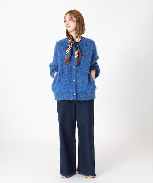 B.C STOCK（ベーセーストック）の「シャギーカーディガン（カーディガン/ボレロ・レディース・ベージュ/ブルー/グレー/イエロー・FREE）」の15枚目の写真