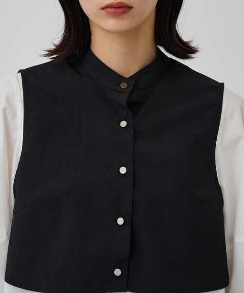 CITY TOKYO（シティトウキョウ）の「【手洗い可能】【マルチウェイ】レイヤードドロストシャツブラウス【A＋TOKYO / エープラストウキョウ】（シャツ/ブラウス・レディース・ブラック/ベージュ/ホワイト・FREE）」の11枚目の写真