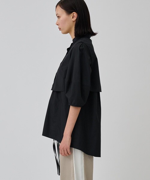 CITY TOKYO（シティトウキョウ）の「【手洗い可能】【マルチウェイ】レイヤードドロストシャツブラウス【A＋TOKYO / エープラストウキョウ】（シャツ/ブラウス・レディース・ブラック/ベージュ/ホワイト・FREE）」の22枚目の写真