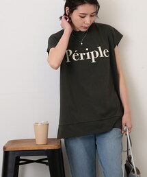 DRESKIP | ロゴ フレンチゆるTシャツ(Tシャツ/カットソー)
