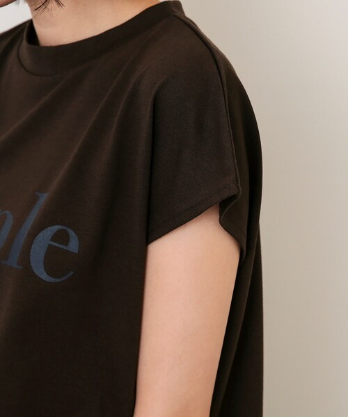 DRESKIP（ドレスキップ）の「◆ロゴ フレンチゆるTシャツ（Tシャツ/カットソー・レディース・グレー系その他/オフホワイト/ダークブラウン/ライトブルー・03/02）」の9枚目の写真