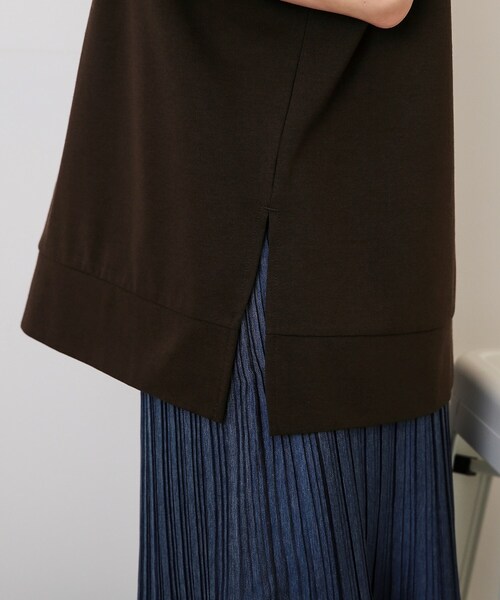 DRESKIP（ドレスキップ）の「◆ロゴ フレンチゆるTシャツ（Tシャツ/カットソー・レディース・グレー系その他/オフホワイト/ダークブラウン/ライトブルー・03/02）」の5枚目の写真