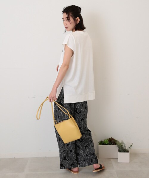 DRESKIP（ドレスキップ）の「◆ロゴ フレンチゆるTシャツ（Tシャツ/カットソー・レディース・グレー系その他/オフホワイト/ダークブラウン/ライトブルー・03/02）」の18枚目の写真