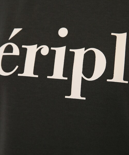 DRESKIP（ドレスキップ）の「◆ロゴ フレンチゆるTシャツ（Tシャツ/カットソー・レディース・グレー系その他/オフホワイト/ダークブラウン/ライトブルー・03/02）」の6枚目の写真