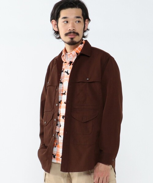 BEAMS PLUS（ビームスプラス）の「BEAMS PLUS / ポリエステルコーデュロイ アドベンチャー シャツ（シャツ/ブラウス・メンズ・ネイビー/ダークベージュ/ブラウン・S/M/L/XL）」の18枚目の写真
