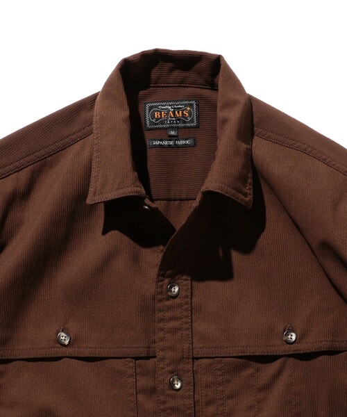 BEAMS PLUS（ビームスプラス）の「BEAMS PLUS / ポリエステルコーデュロイ アドベンチャー シャツ（シャツ/ブラウス・メンズ・ネイビー/ダークベージュ/ブラウン・S/M/L/XL）」の19枚目の写真