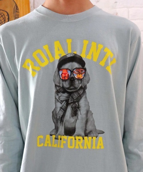 roial(ロイアル)の「ROIAL/ロイアル レギュラーフィット ベイビープリントロンT R223MLT03(Tシャツ/カットソー・メンズ・グレー/グリーン/ホワイト/ブラック・L/M)」の1枚目の写真